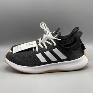 Adidas Women's 10 Running Shoes Black White Gum Soles Cloudfoam Sneakers IG2530